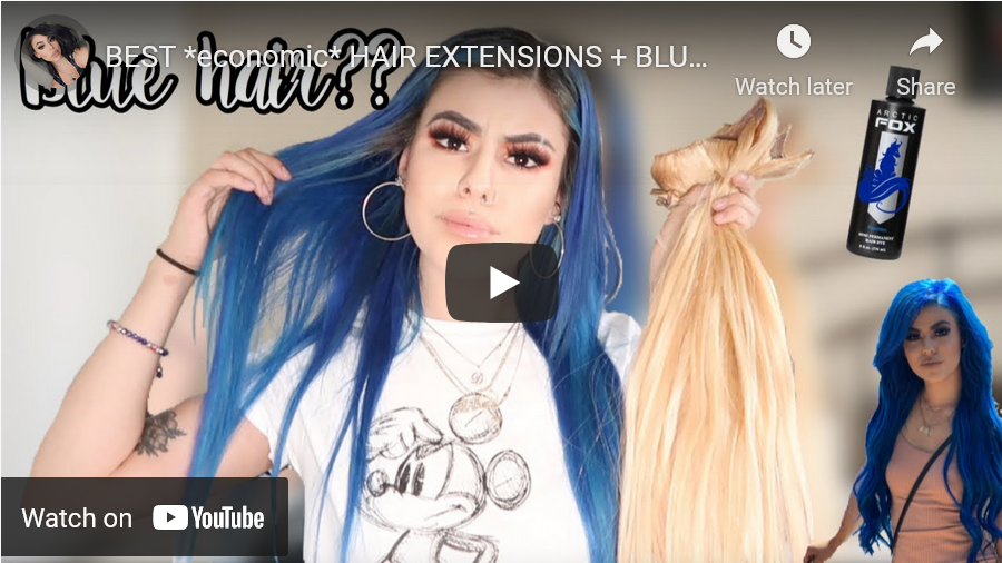 Blue hair extensions - wide 7